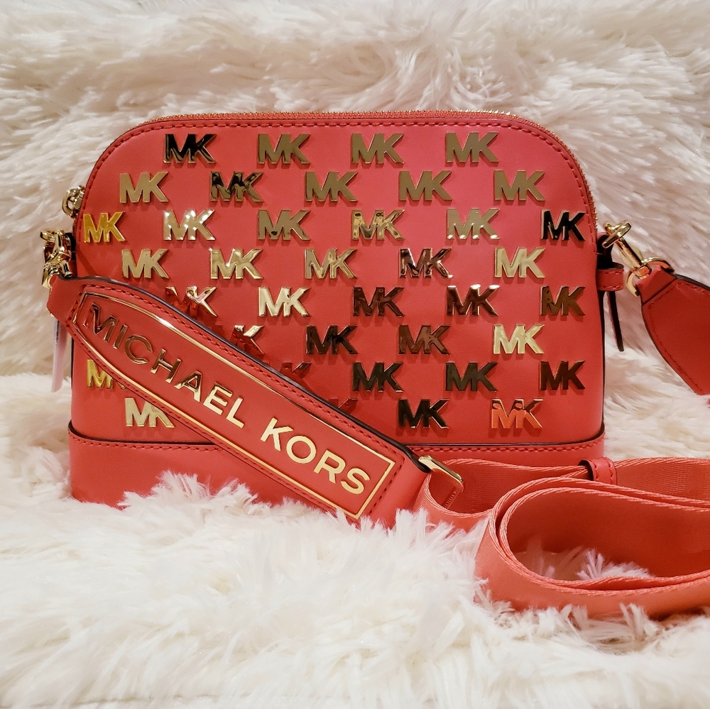 MICHAEL KORS Jet Set Charm Dahlia Large Structured Dome Crossbody Bag—NWT